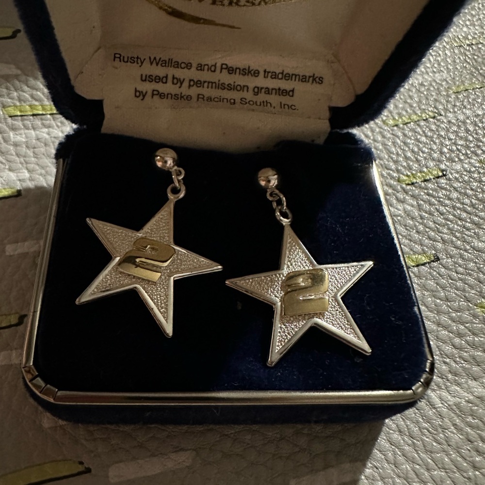 NASCAR Sterling Silver Earrings